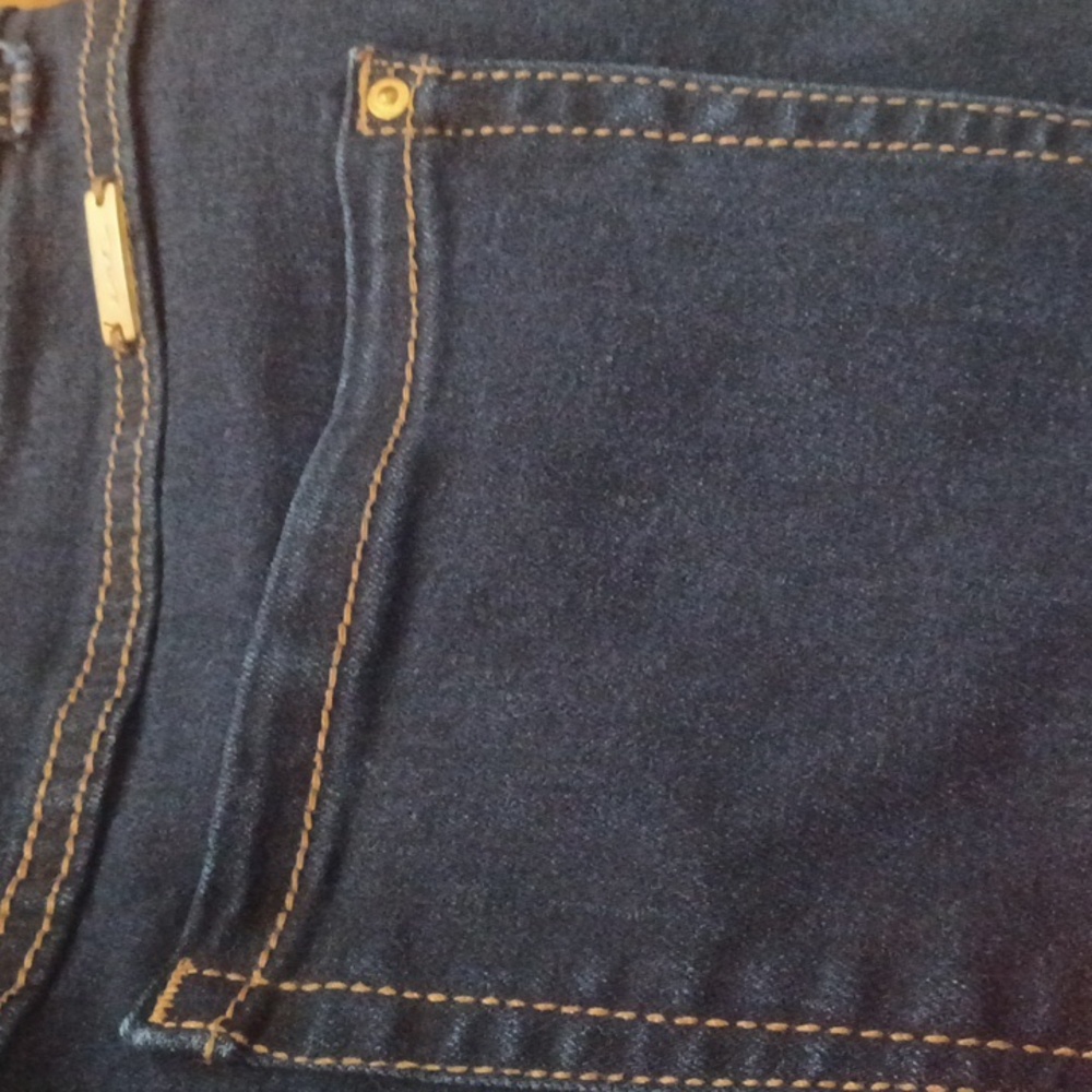 INC Skinny Leg Curvy Fit Sz. 12 Dark Blue Ankle Jeans. Rise 10".L.25" - Picture 3 of 6